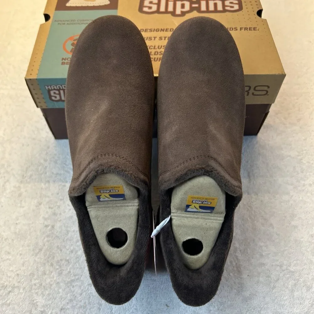 SKECHERS Modern Hour Suede Hands Free Slip-Ins Chocolate Women SZ 9 NEW - Picture 2 of 10